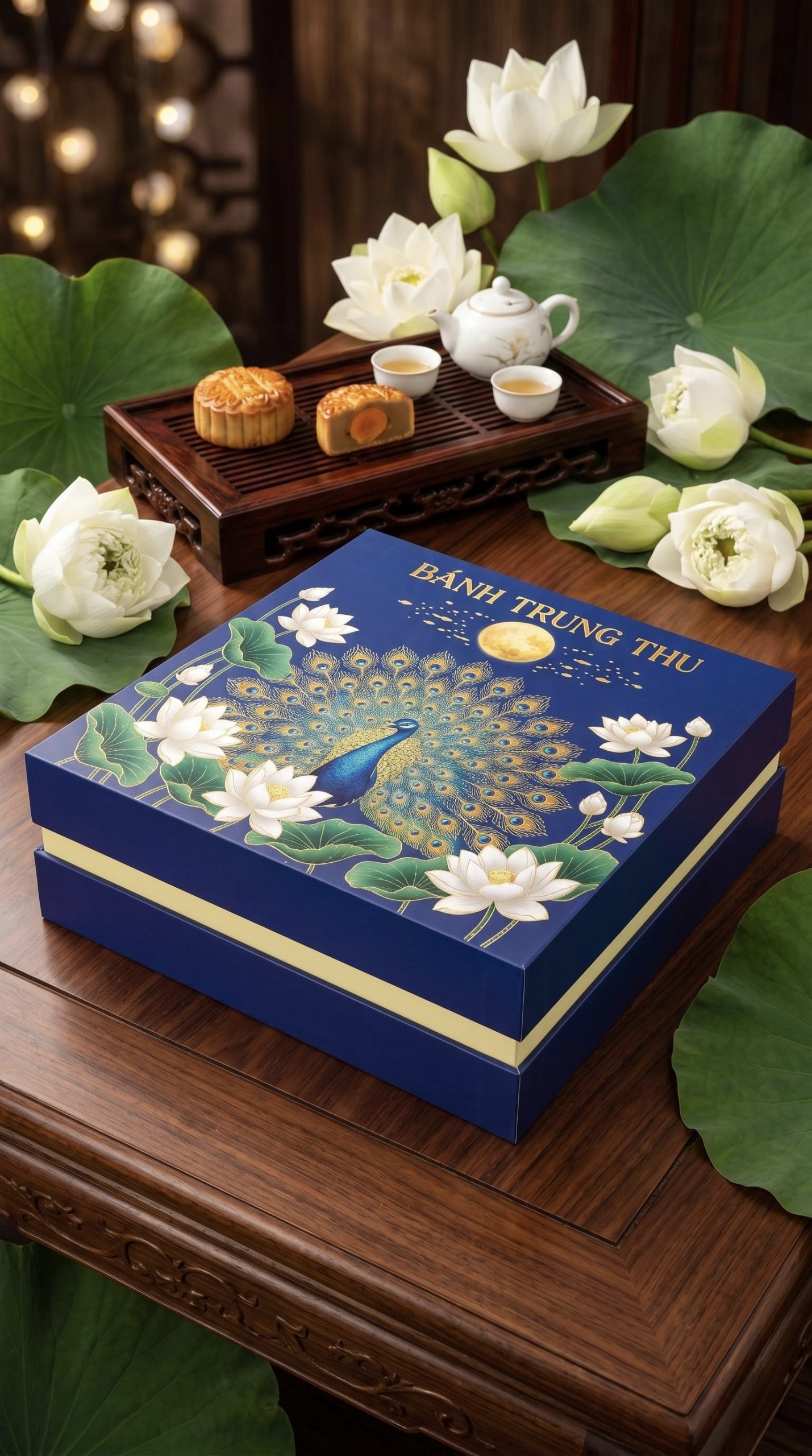 Hộp Bánh Trung Thu Con Công - Ảnh 3